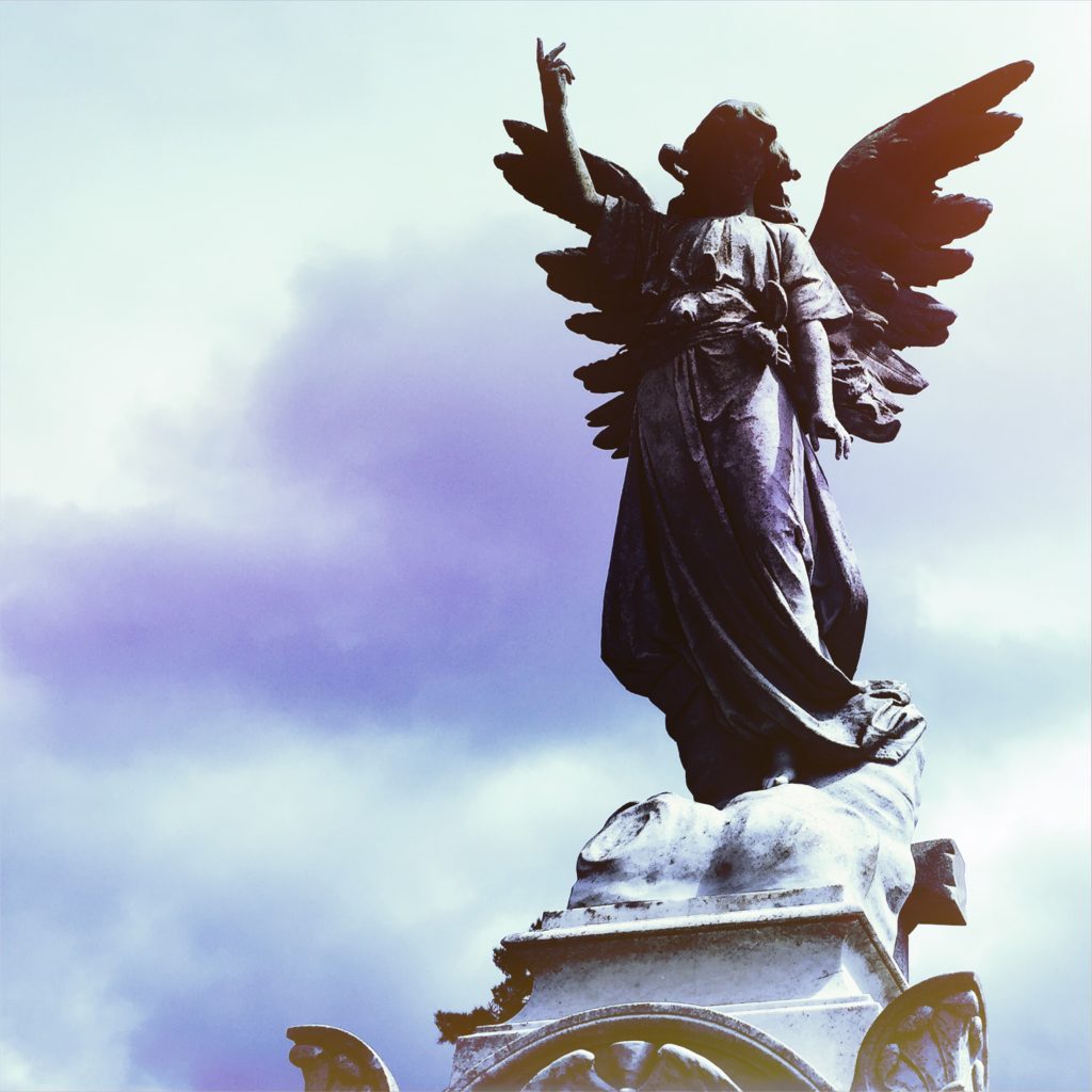 Angel headstone at the Colma necropolis - copyright David Quitmeyer