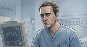 Healthcare Worker Burnout Sketch 08 - generated by David Quitmeyer